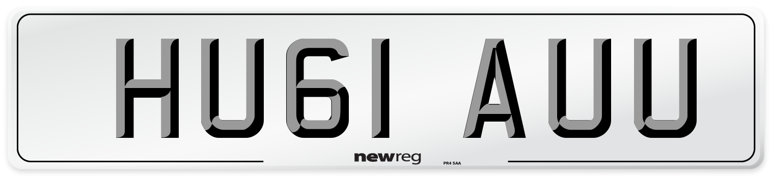 HU61 AUU Number Plate from New Reg